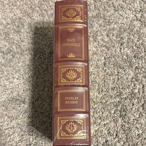 Charles Dickens 'David Copperfield' Leatherbound Book - Deep Red with Gold Foil